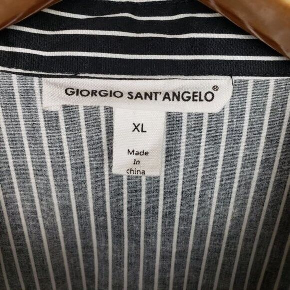 Giorgio Sant'Angelo striped balloon bottom shirt XL - Picture 2 of 15